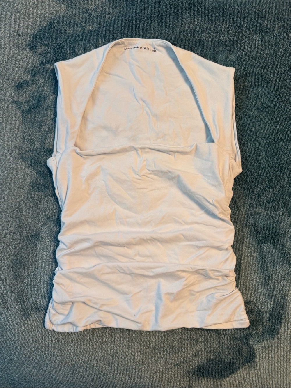 Abercrombie & Fitch Cream Ruched Tank Top